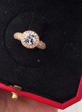 复古时尚精致圆形60分半克拉仿真