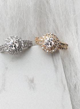 复古时尚风水晶仿真新娘结婚戒子