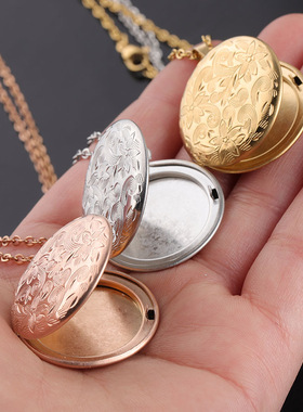 相盒吊坠个性项链定制打印装照片