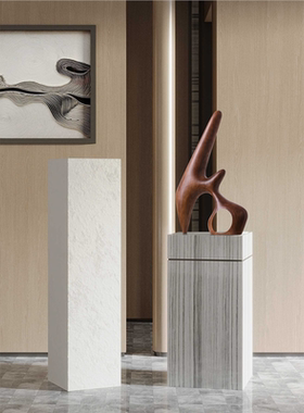 现代创意抽象雕塑艺术摆件酒店样板房玄关木雕装饰品家居饰品摆设