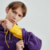 Осенняя многоцветная мужская толстовка с капюшоном для отдыха для влюбленных, с вышивкой, оверсайз