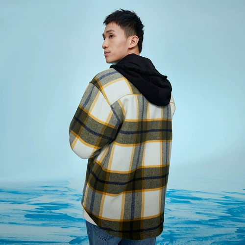 Осенняя толстовка с капюшоном, шерстяная хлопковая куртка