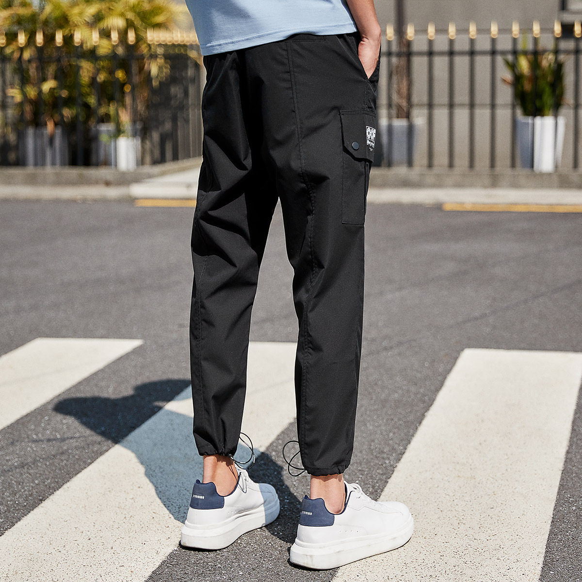 马克华菲2020夏季束脚抽绳工装裤子 马克华菲休闲裤