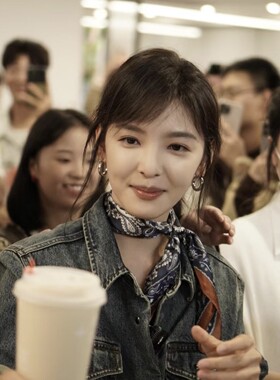 章若楠同款100%桑蚕丝丝巾女明星
