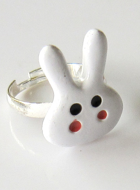 甜美可爱小兔子造型戒指
