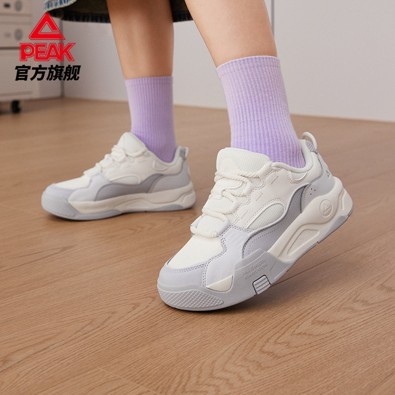匹克漫游态极板鞋女秋冬新款厚底增高运动鞋女鞋减震皮面休闲鞋子,淘宝优惠券,粉丝福利购,淘宝优惠卷