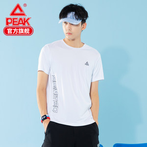 匹克运动T恤男2020春新款训练圆领短T恤弹性舒适运动短袖休闲服