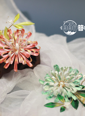 非遗缠花配饰森森的簪发簪原创