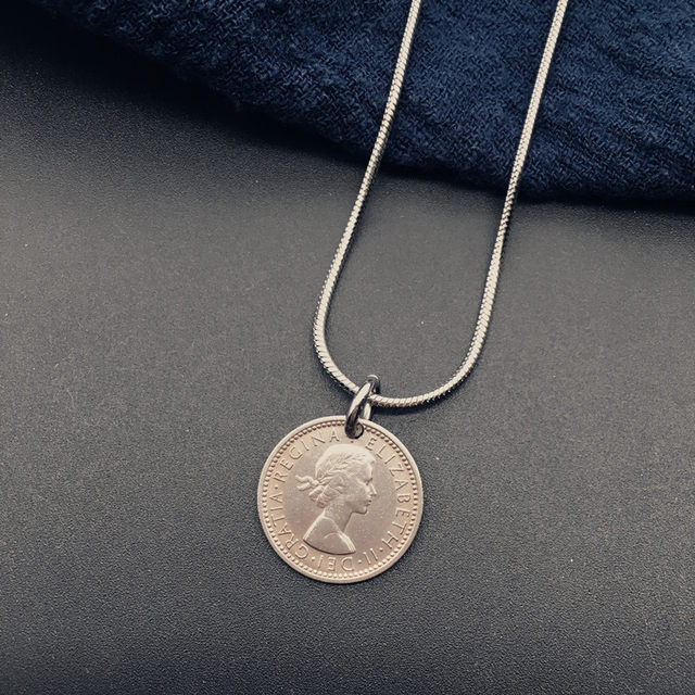 Genuine Lucky Coin British 6p Coin Pendant