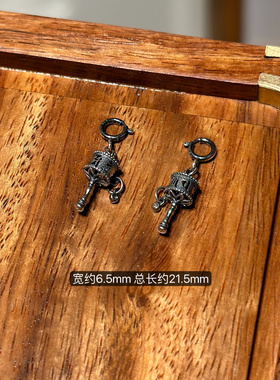 精工纯银卡子吊坠s925银s999银弹簧扣文玩配饰