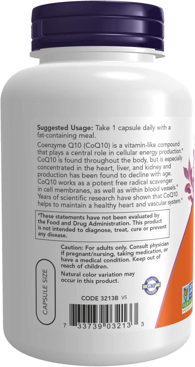 美国Now Foods辅酶COQ10心血管健康 含山楂果 100mg 180粒 - 图2