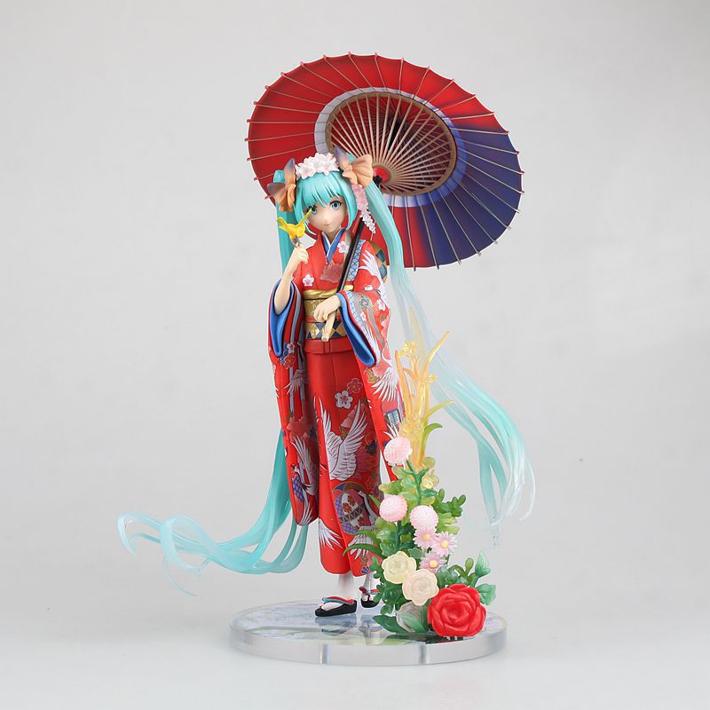 Stronger初音 Miku未来花色衣浴衣和服手办初音动漫模型-图1