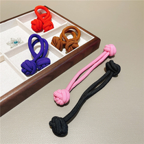Children hair accessories High elastic ponytail rubber band girl knotted head rope girl plus thick Chinese knot hair rope headgear