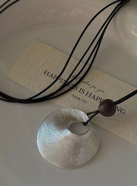 S925纯银韩版小众设计感复古拉丝