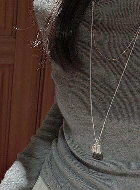 S925纯银韩版小众设计感复古哑光