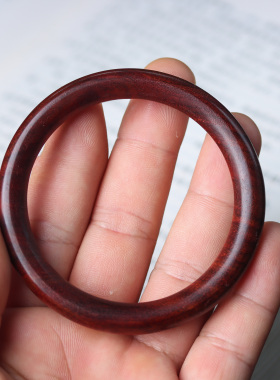 小叶紫檀手镯手串手链小叶紫檀木质手镯贵妃镯复古民族风镯子木雕