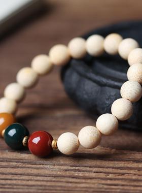 龙血金丝竹手链实心竹子单圈手串蛇纹鱼籽纹男女佛珠粽竹情侣饰品