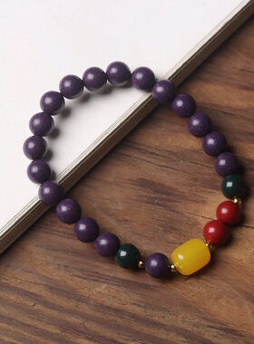 紫气东来单圈手串非遗五行合香珠