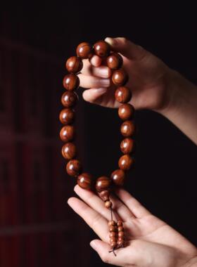 手持车挂黄花梨佛珠手串男女文玩