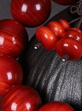 北沉香包浆固化全透光琥珀血龙木松明子葫芦手串男士佛珠文玩手链