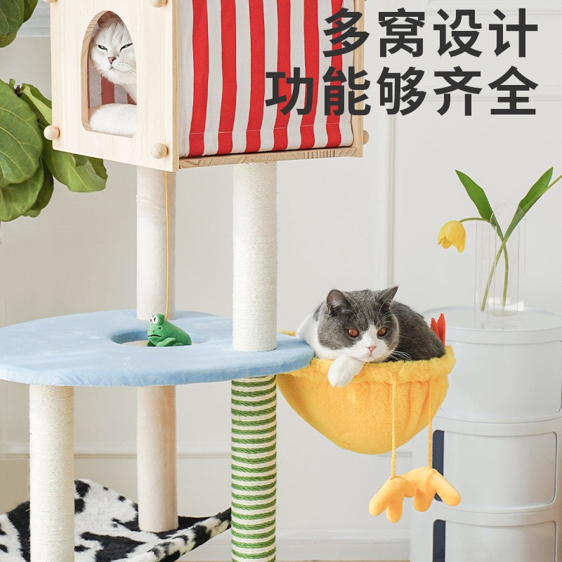 zeze农场猫爬架猫窝猫树一体大型猫架不占地四季通用猫咪玩具用品-图1