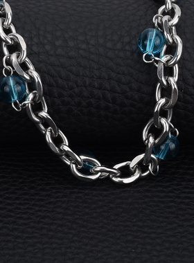 钛钢古巴圆珠男女轻奢锁骨链颈链