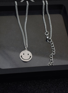 双层叠戴吊坠锁骨链ins网红同款