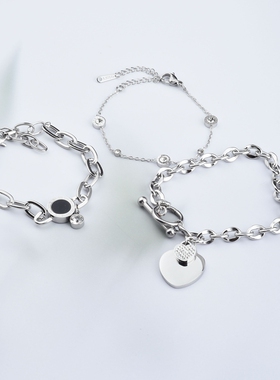 小众百搭多款手链OT爱心水钻手饰