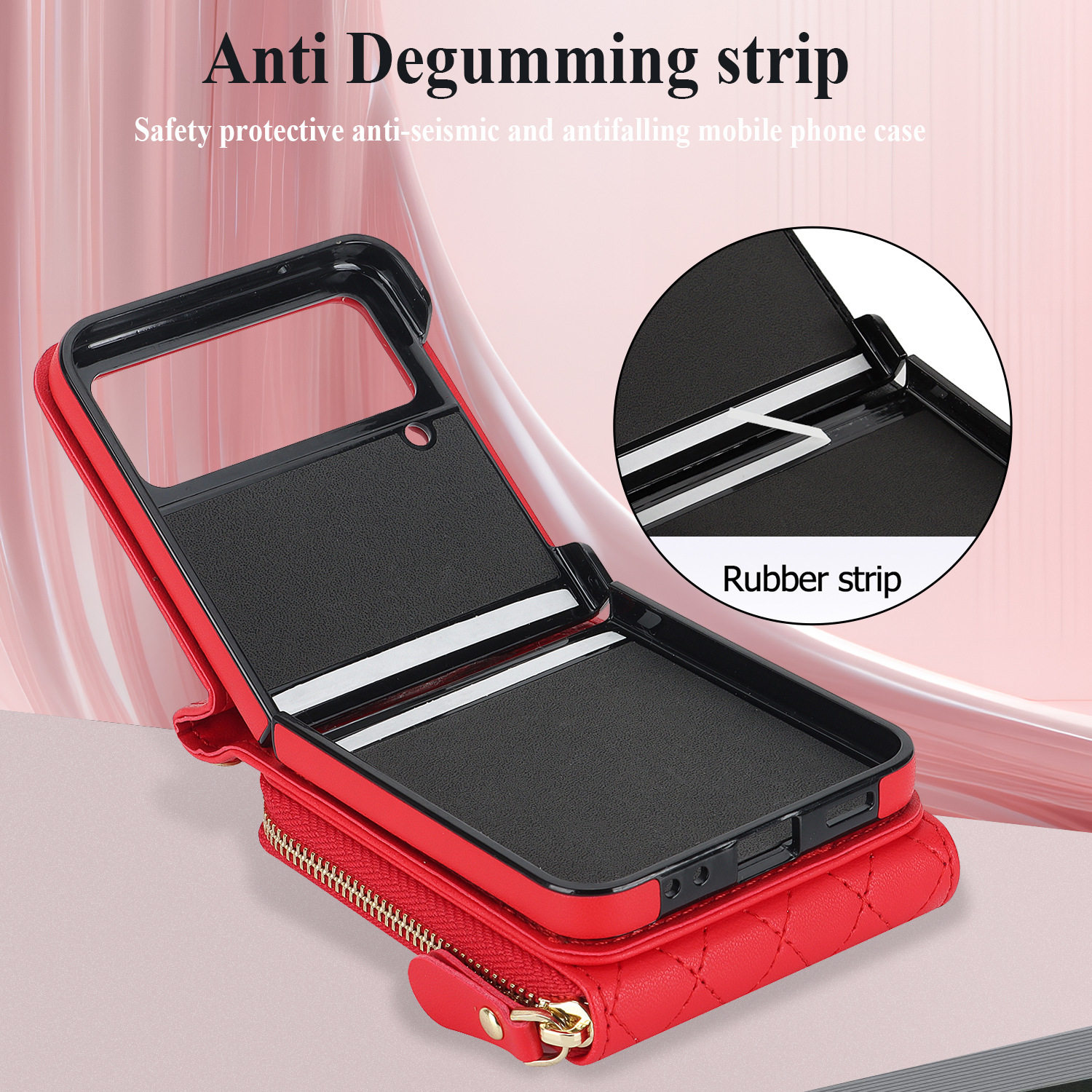 适用Z Flip7斜挎折叠风琴手机壳 三星Flip4小香风钱包保护皮套,淘宝优惠券,粉丝福利购,淘宝优惠卷