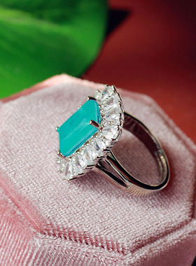 欧美夸张主钻8x12mm帕拉伊冰蓝