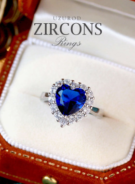 蓝宝石戒指开口UZUROD简约