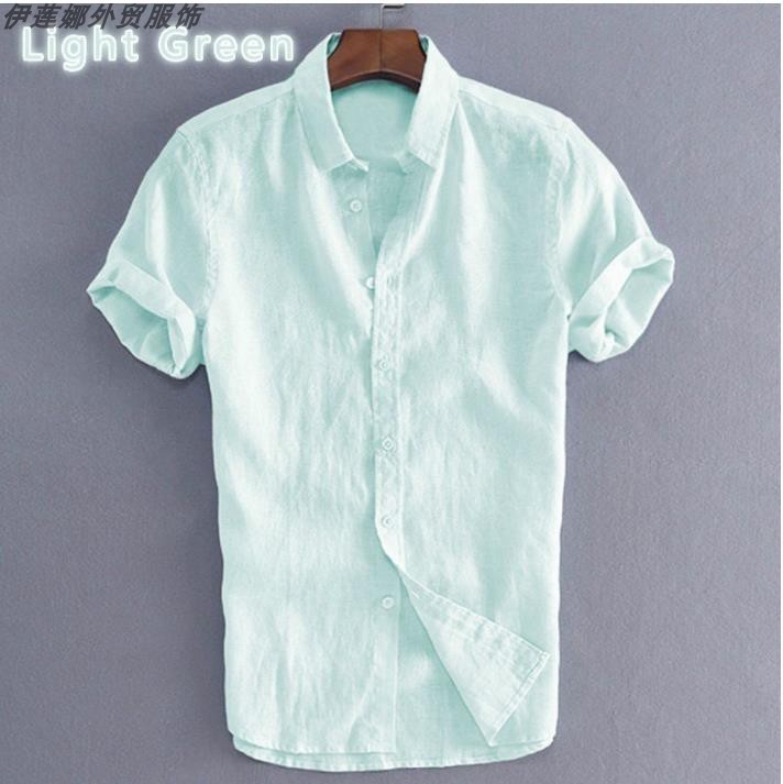 shirts for men casualwear man shirt white shirt 纯色男衬衣 - 图3