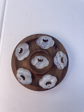 猫眼石平安锁祥云锁白月光吊坠含绳