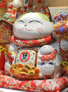 陶瓷大号陶瓷招财猫存钱罐