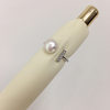 Natural freshwater pearl ring 18K real gold electroplating fashion simple open pearl ring