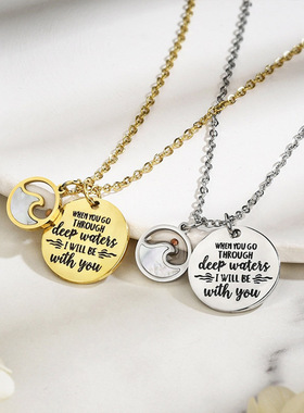 欧美跨境饰品爆款亚马逊速卖通不锈钢Faith信仰移山芥菜种子项链