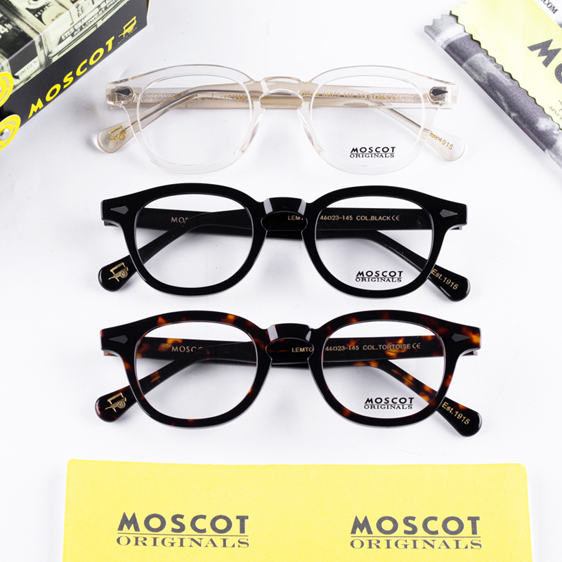 moscot lemtosh进口手工板材玛士高复古圆眼镜架玳瑁框男配近视女