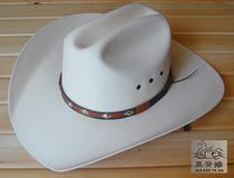 Western Cowboy Hat Horse Riding Felt Hat Canvas Felt Horse Back Edge Horse