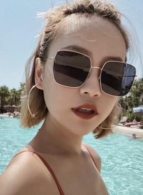 方框超轻防紫外线显瘦太阳镜