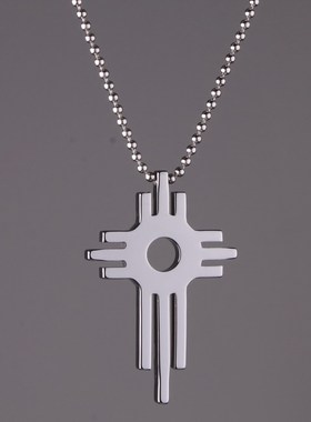 钨金男士日韩风配饰十字架吊坠