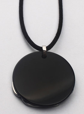 女士钨金黑玫瑰玛瑙独家设计吊坠