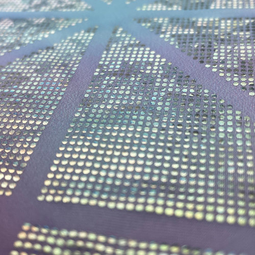 莱卡布烫金布料三角烫金工艺高弹力布四面弹力布料服装内衣内裤布 - 图1