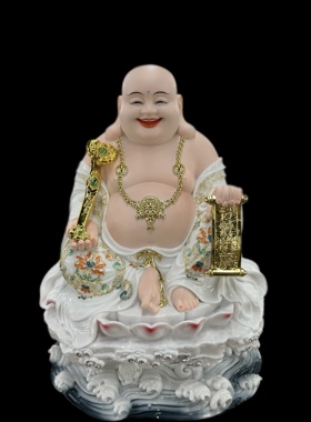 仿瓷坐莲观音菩萨佛像家用摆件如来地藏弥勒工艺品释迦牟尼佛摆件
