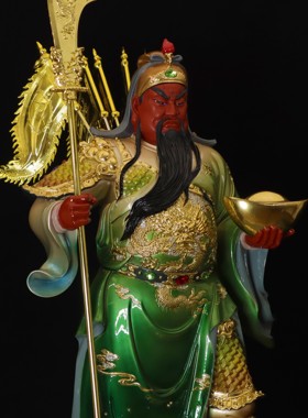 树脂关公人物家用祝福中式