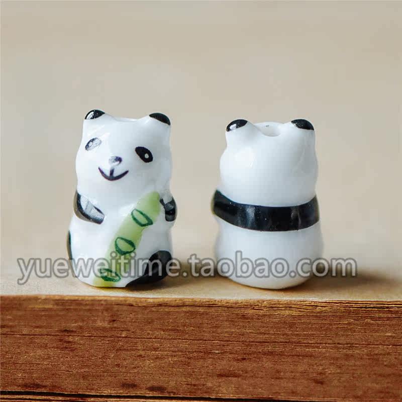 陶瓷迷你熊猫平底 饰品配件diy手链材料 手工编织配件 陶瓷散珠子,淘宝优惠券,粉丝福利购,淘宝优惠卷