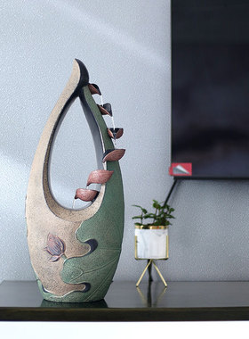 家居客厅茶室开业小礼品流水摆件