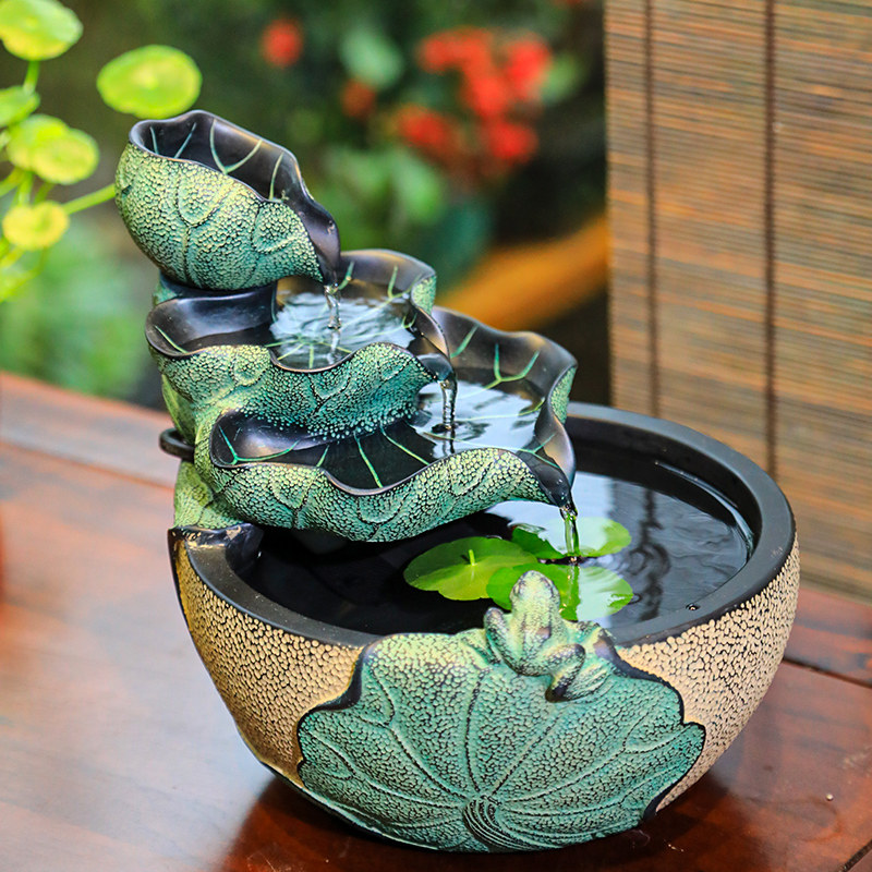 新中式桌面流水摆件客厅办公室内创意循环水景喷泉摆设招财装饰品,淘宝优惠券,粉丝福利购,淘宝优惠卷