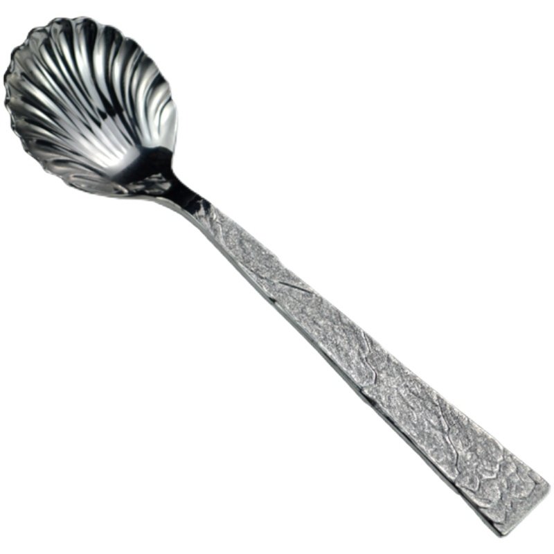 惊艳创意贝壳勺出口法国304不锈钢勺子个性加厚岩石甜品勺主餐勺,淘宝优惠券,粉丝福利购,淘宝优惠卷