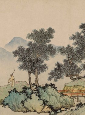 国画绢布微喷新中式装饰画