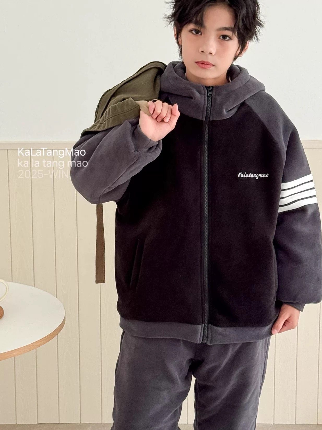 卡拉糖猫儿童原创三层夹棉加厚睡衣大童可外穿保暖男童家居服套装,淘宝优惠券,粉丝福利购,淘宝优惠卷